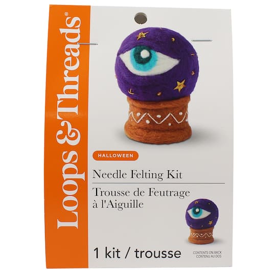 Magical Eye Crystal Ball Halloween Needle Felting Kit by Loops & Threads®